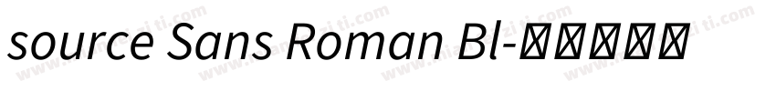 source Sans Roman Bl字体转换